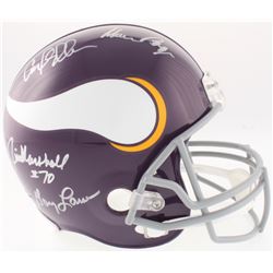 Minnesota Vikings "Purple People Eaters" Full-Size Throwback Helmet Team-Signed by (4) with Carl Ell