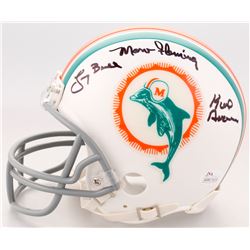1972 Miami Dolphins Mini Helmet Team-Signed by (7) with Otto Stowe, Bob Heinz, Larry Ball, Karl Noon