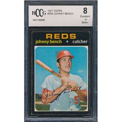 1971 Topps #250 Johnny Bench (BCCG 8)