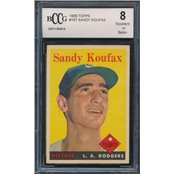 1958 Topps #187 Sandy Koufax (BCCG 8)
