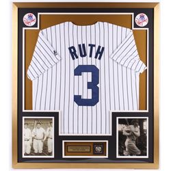 Babe Ruth New York Yankees 32x36 Custom Framed Jersey Display with Replica Ring