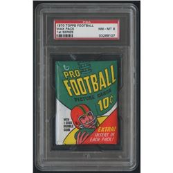 1970 Topps Football Unopened Wax Pack - 1st Series (PSA 8)