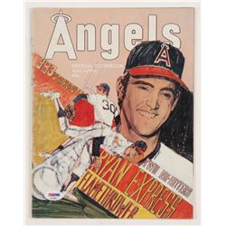 Nolan Ryan Signed 1974 California Angels Official Magazine and Scorecard (PSA COA)