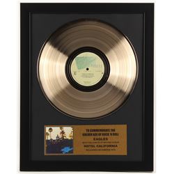 The Eagles Custom Framed 15.5x19.75 Gold Plated "Hotel California" Record Album Award Display