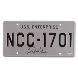 William Shatner Signed "Star Trek" USS Enterprise License Plate (Schwartz COA)