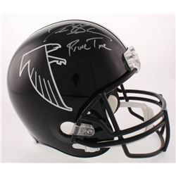 Deion Sanders Signed Atlanta Falcons Throwback Full-Size Helmet Inscribed "Prime Time" (Beckett COA)