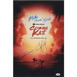 Martin Kove, Xolo Mariduena  Tanner Buchanan Signed "Cobra Kai" 12x18 Photo (PSA LOA)