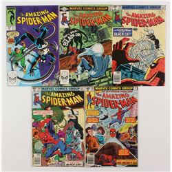 Lot of (5) 1979-88 "The Amazing Spider-Man" Marvel Comic Books with #195, #204, #205, #226,  #297