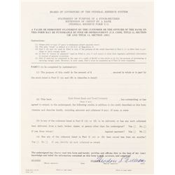 Ted Williams Signed Bank Document (PSA LOA)
