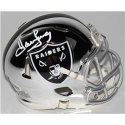 Howie Long Signed Oakland Raiders Chrome Speed Mini Helmet (Beckett COA)
