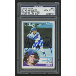 Ryne Sandberg Signed 1983 Topps #83 RC (PSA Encapsulated)