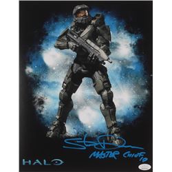 Steve Downes Signed "Halo" 11x14 Photo Inscribed "Master Chief 117" (JSA COA)