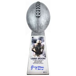 Lenny Moore Signed Baltimore Colts Lombardi Football Championship Trophy Inscribed "HOF 75" (Beckett