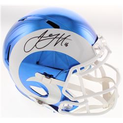 Jared Goff Signed Los Angeles Rams Full-Size Chrome Speed Helmet (Fanatics Hologram)