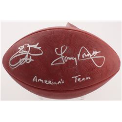 Emmitt Smith  Tony Dorsett Signed "The Duke" Official NFL Game Ball Inscribed "America's Team" (Beck