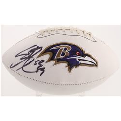 Steve Smith Sr. Signed Baltimore Ravens Logo Football (Radtke COA)