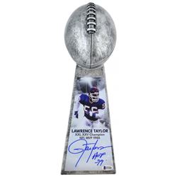 Lawrence Taylor Signed New York Giants Lombardi Football Championship Trophy Inscribed "HOF 99" (Bec