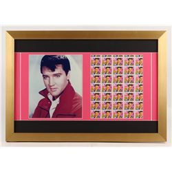 Elvis Presley 15.5x22.5 Custom Framed Uncut Stamp Sheet Display
