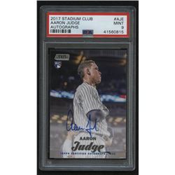 2017 Stadium Club Autographs #SCAAJE Aaron Judge  (PSA 9)