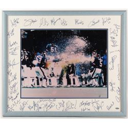 1986 New York Giants 24x28 Custom Framed Photo Display Signed by (40) with Lawrence Taylor, Mark Bav