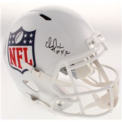 Chris Doleman Signed NFL Logo Full-Size Speed Helmet Inscribed "HOF 12" (Radtke COA)