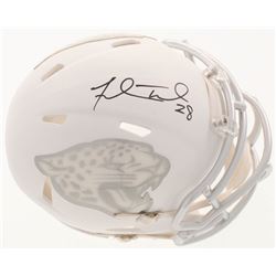Fred Taylor Signed Jacksonville Jaguars Matte White ICE Mini Speed Helmet (Beckett COA)