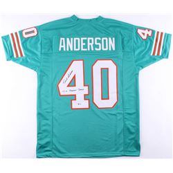 Dick Anderson Signed Jersey Inscribed "17-0 Perfect Season" (Beckett COA)