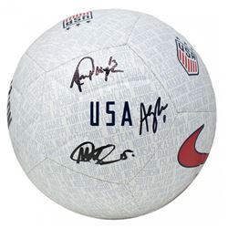 Megan Rapinoe, Alex Morgan  Alyssa Naeher Signed Team USA Nike Soccer Ball (JSA COA)