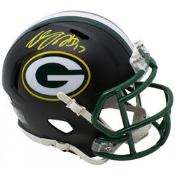 Davante Adams Signed Green Bay Packers Matte Black Speed Mini Helmet (JSA COA)