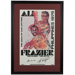 Muhammad Ali  Joe Frazier Signed "Thrilla In Manila" 18x24 Custom Framed Print Display (Beckett LOA)