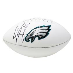 Jeremiah Trotter Signed Philadelphia Eagles Logo Football (JSA COA)