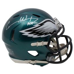Carson Wentz Signed Philadelphia Eagles Speed Mini Helmet Inscribed "AO1" (Fanatics Hologram)