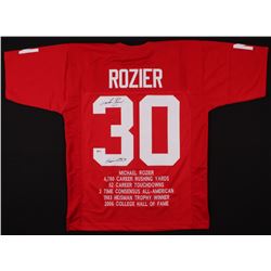 Mike Rozier Signed Career Highlight Stat Jersey Inscribed "Heisman 1983" (Beckett COA)