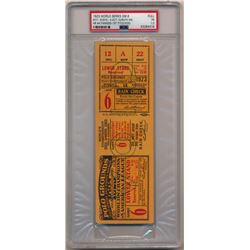 1923 New York Yankees First World Series Win Game 6 Ticket (PSA 1.5)