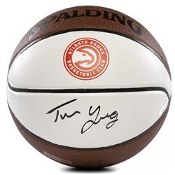 Trae Young Signed Atlanta Hawks Logo Basketball (Panini COA)