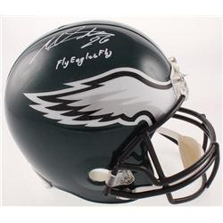 Miles Sanders Signed Philadelphia Eagles Full-Size Helmet Inscribed "Fly Eagles Fly" (Beckett COA)