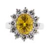 Image 2 : 5.16 ctw Sapphire and Diamond Ring - 14KT White Gold