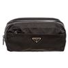 Image 1 : Prada Black Nylon Leather Cosmetic Pouch Toiletry Case