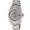 Image 1 : Rolex Ladies Stainless Steel Slate Grey Jubilee Diamond Quickset Datejust Wristw