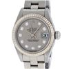 Image 2 : Rolex Ladies Stainless Steel Slate Grey Jubilee Diamond Quickset Datejust Wristw