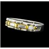 Image 1 : 0.20 ctw Diamond Ring - Platinum and 18KT Yellow Gold