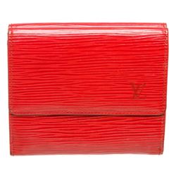 Louis Vuitton Red Epi Leather Elise Wallet