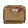 Image 2 : Gucci Gold Embossed Leather Zippy Compact Coin Purse Wallet