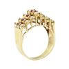 Image 4 : 0.90 ctw Diamond and Ruby Ring - 14KT Yellow Gold