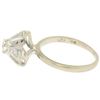 Image 9 : 14k White Gold European Cut Diamond Solitaire Ring w/ Single Cut Accents