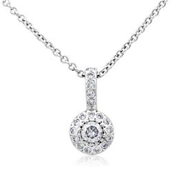 14k White Gold 0.50CTW Diamond Pendant, (I1-I2/H-I)