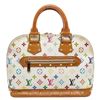 Image 1 : Louis Vuitton White Multicolore Alma MM Satchel Bag