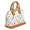 Image 2 : Louis Vuitton White Multicolore Alma MM Satchel Bag