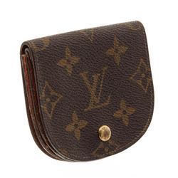 Louis Vuitton Monogram Canvas Leather Vintage Coin Purse