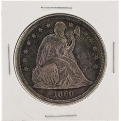 1860-O No Motto $1 Seated Liberty Silver Dollar Coin